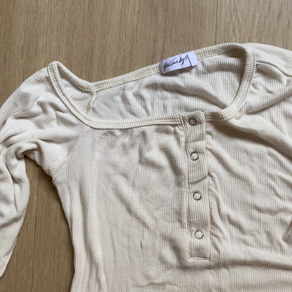 The Line by K Rori Mini Dress Ribbed Knit Cream - Picture 4 of 5